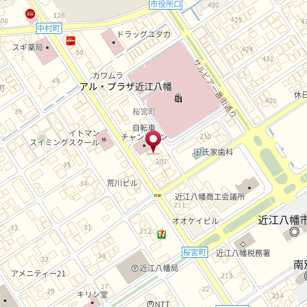 リラクゼーションくらぶイヤシス アクア21近江八幡店」(近江八幡市-マッサージ/整体-〒523-0891)の地図/アクセス/地点情報 -  NAVITIME