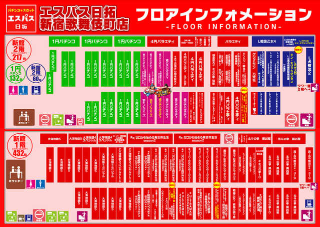 エスパス日拓 新宿歌舞伎町店 ❬新宿区歌舞伎町1-23-3❭ | 「パチンコ店(専門店)」カテゴリー