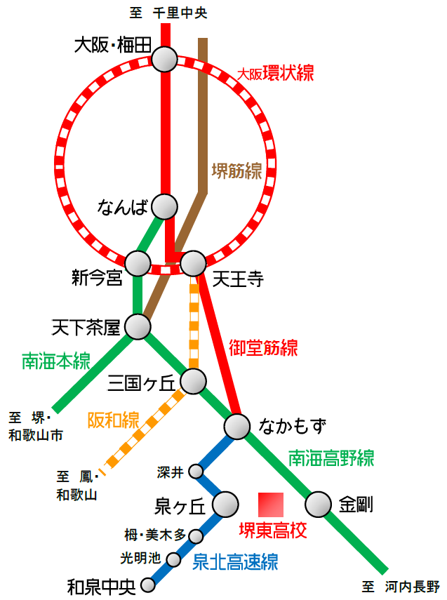 堺東駅(南海高野線) 北出口(北西口)」(堺市堺区--〒590-0028)の地図/アクセス/地点情報 -