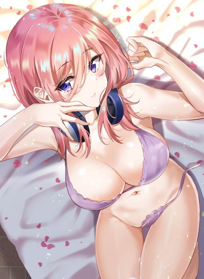 五等分の花嫁][エロ画像]中野三玖ちゃんの乳首にバイブ付けたよ～♪ | えろまじょさん