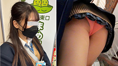 神奈川遠征】お客様リクエスト青チェ、赤チェ、緑チェ、グレスカパンチラ｜エッチな盗撮動画