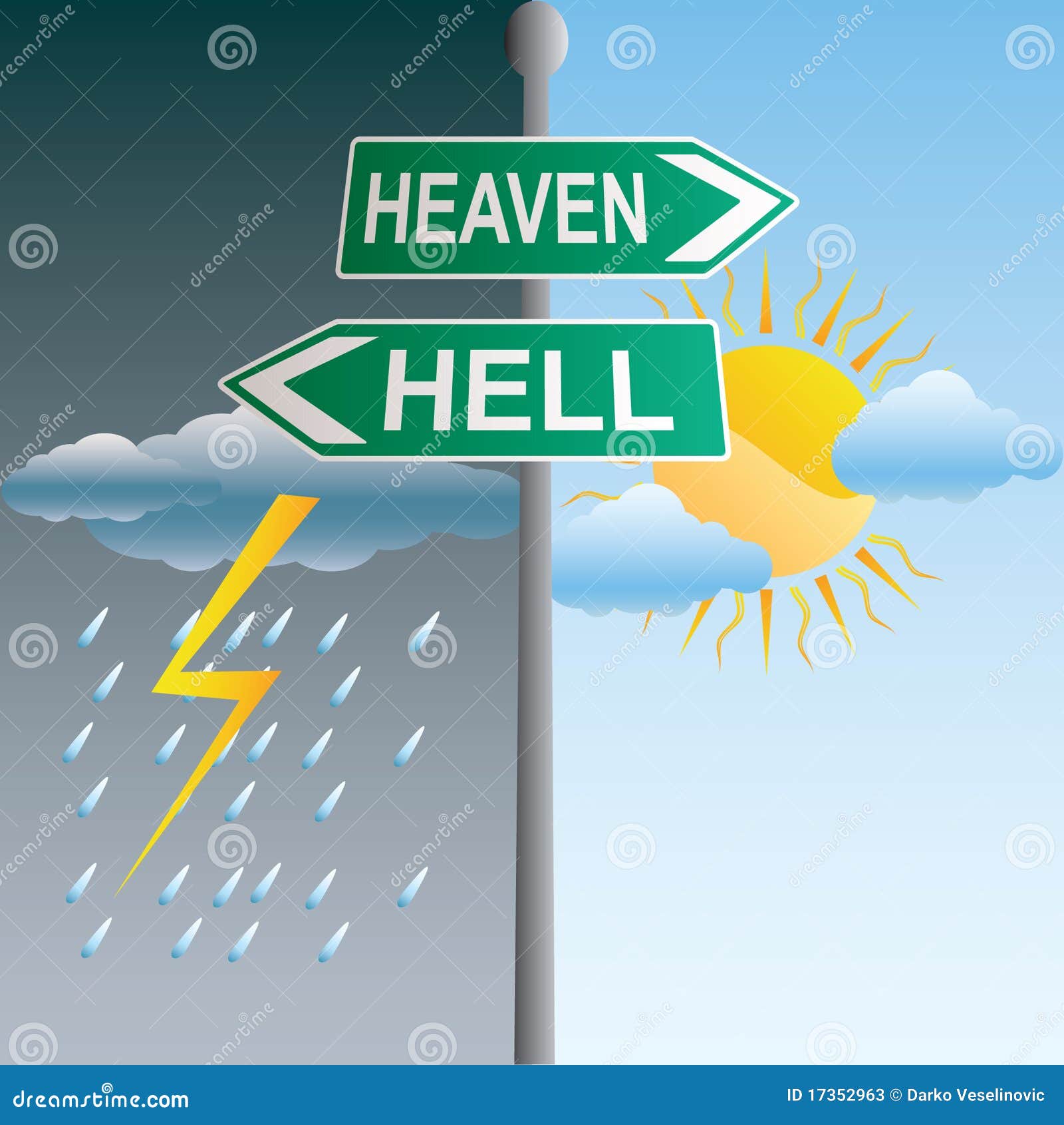 Heaven hell directional