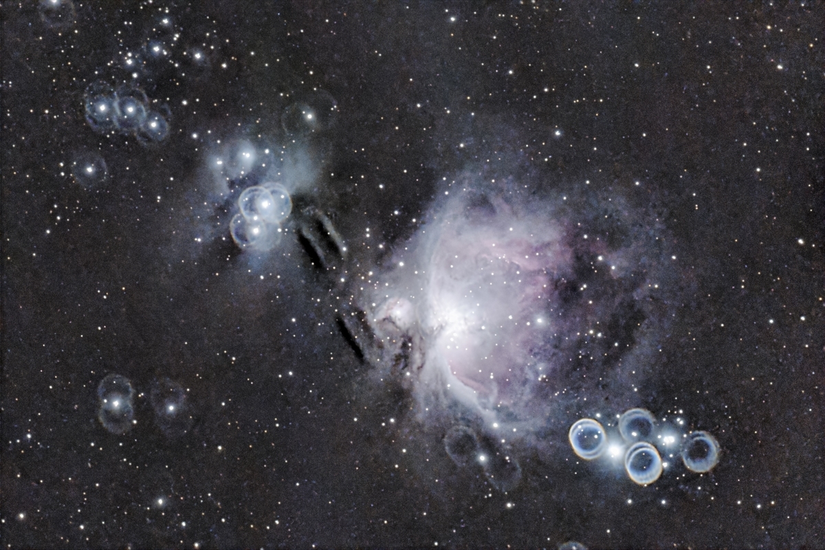 M77銀河、NGC2237バラ星雲、月齢3.7