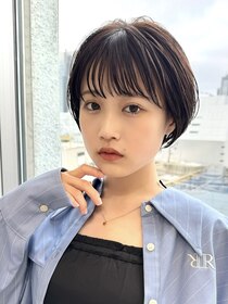 岩田莉奈」大人おしゃれ女子丸みショート ベージュグレージュ：L214536841｜アフロート ルヴア(AFLOAT