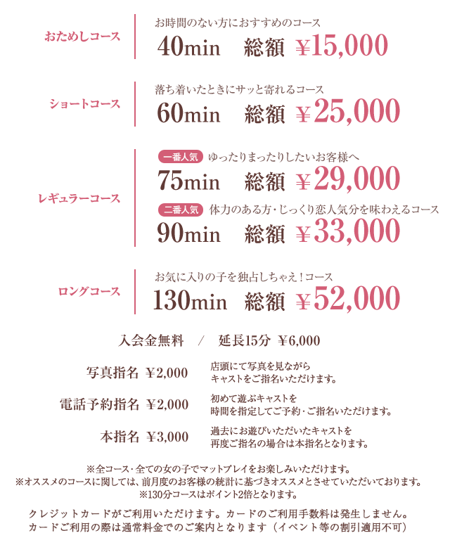 ソープランドMAX | システム/料金